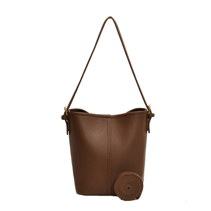 Minimalist Leather Crossbody Tote Bag