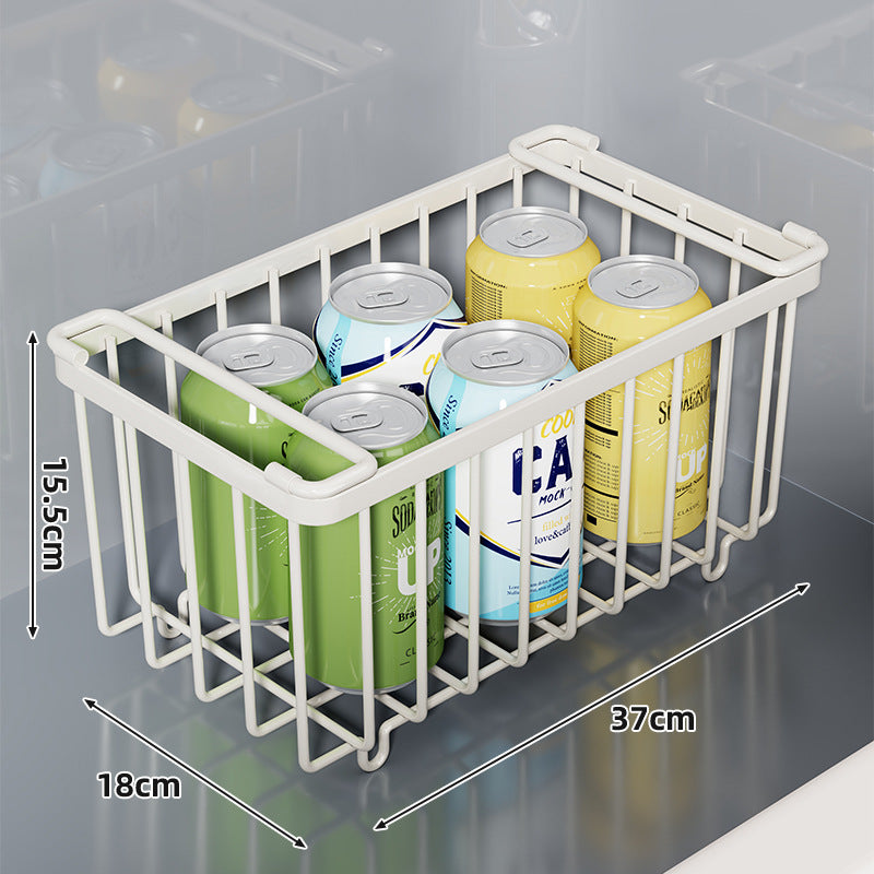 Wire Refrigerator Can Organizer Basket with Slide Handles