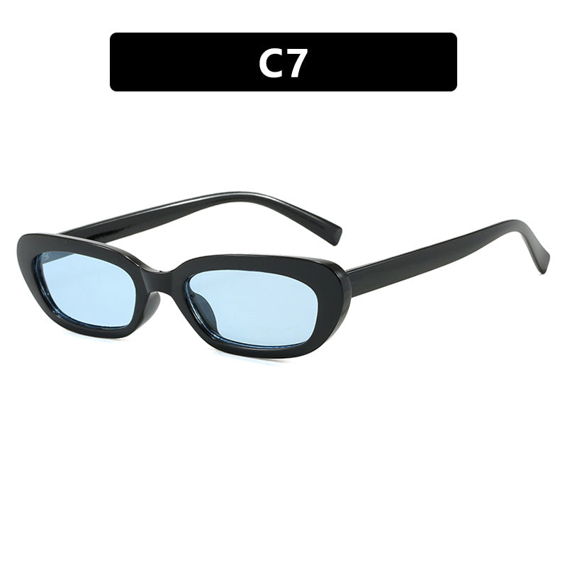 Women's trendy cat-eye sunglasses with transparent plastic frame and UV protection Stornfield