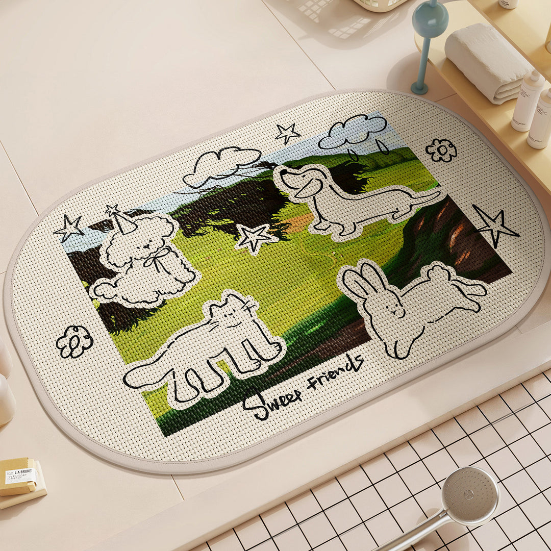Decorative Animal-Themed Area Mat