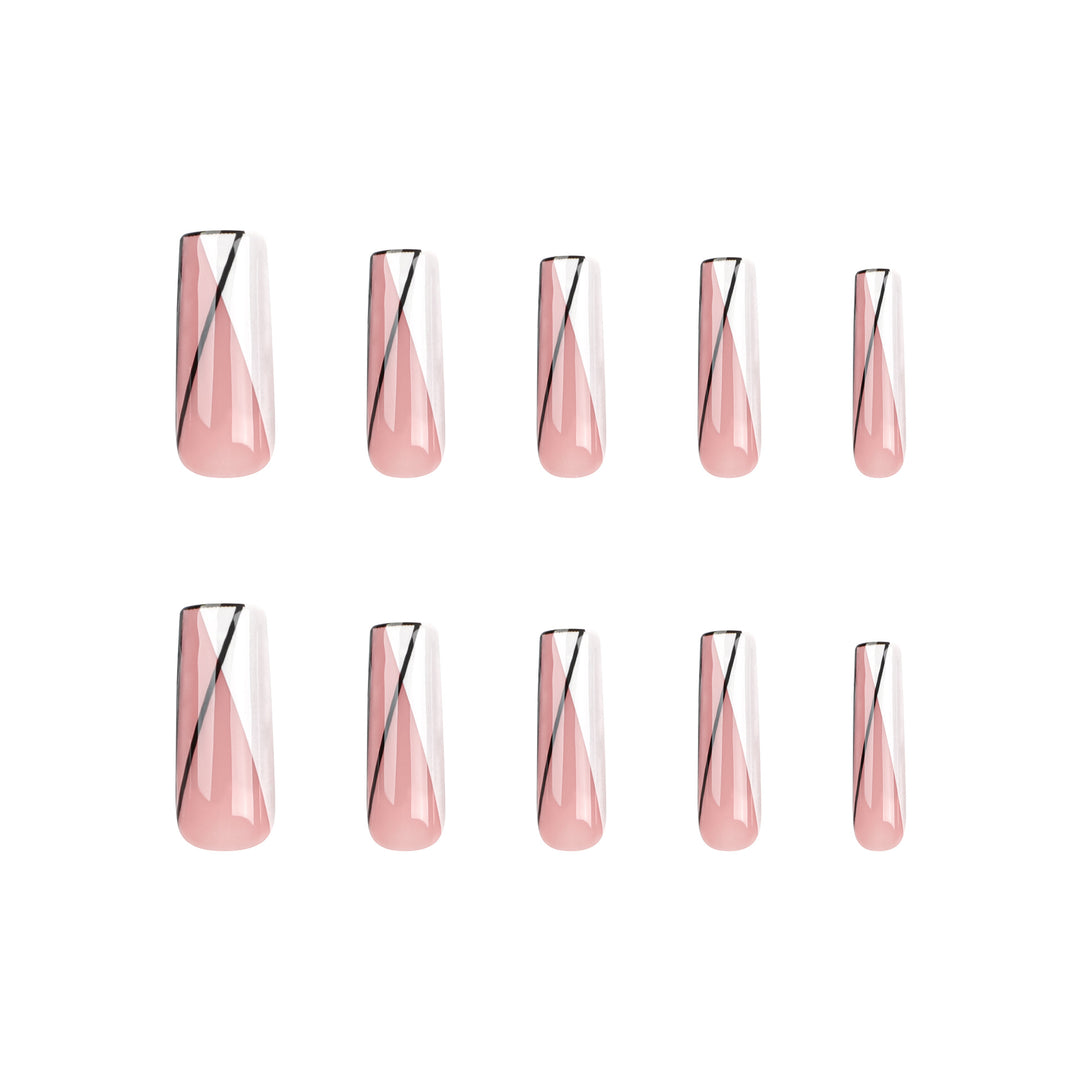 Artful Nail Extensions in Geometric Style Stornfield
