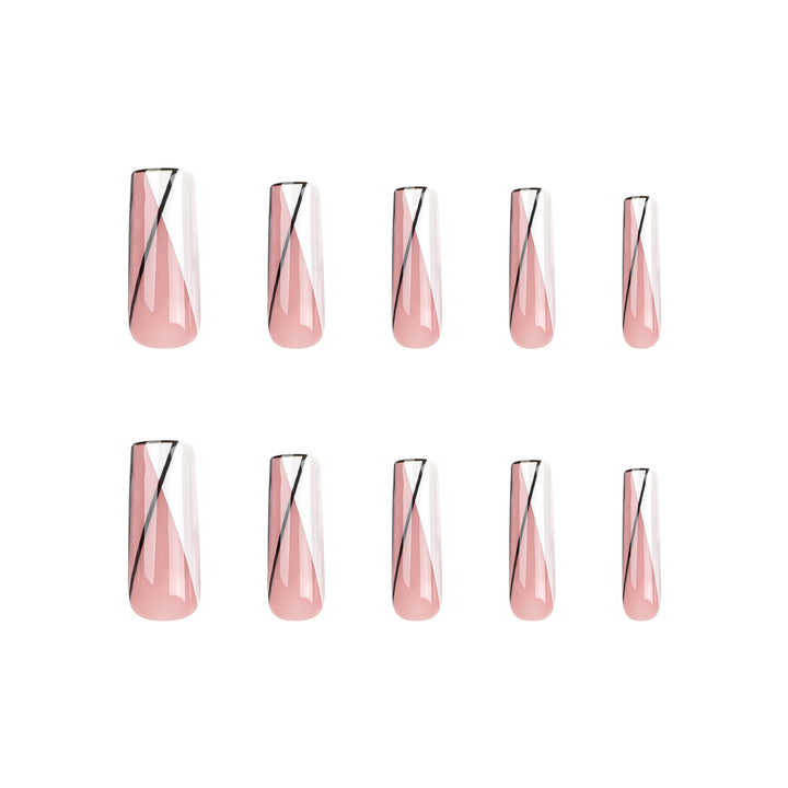 Artful Nail Extensions in Geometric Style Stornfield