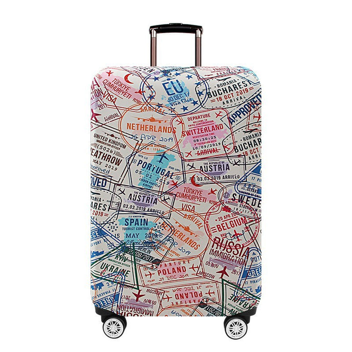 Unisex hard shell trolley with eye-catching marble print, telescopic handle and impact-resistant construction Stornfield