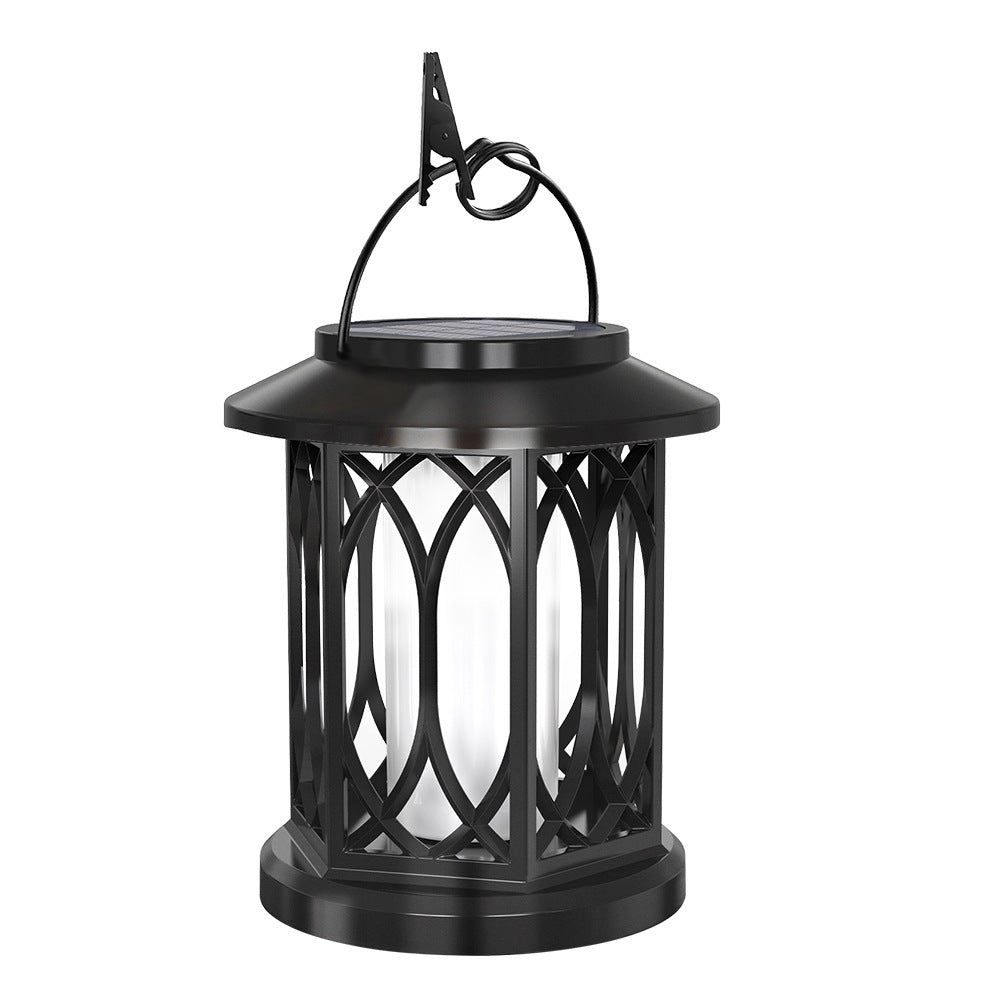 Decorative Solar Hanging Lantern With Metal Lattice Panels Stornfield