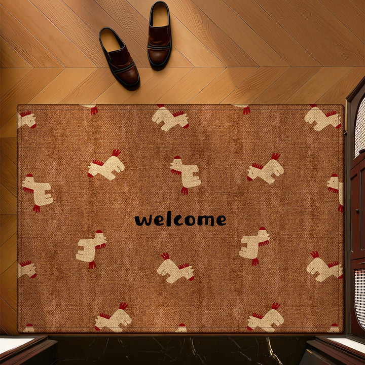 Whimsical Pet-Themed Entrance Mat