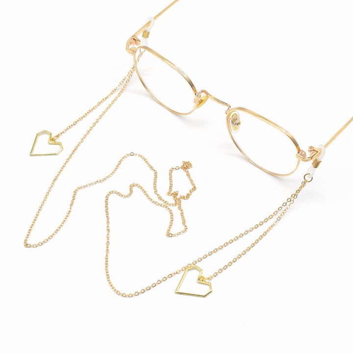 Heart-Shaped Geometric Elegance Eyewear Chain Stornfield