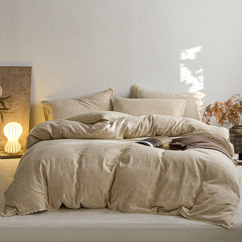Washed Linen Duvet Cover Set