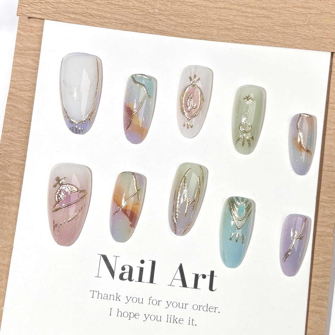 Decorative Press-On Nail Art Set 1790745304