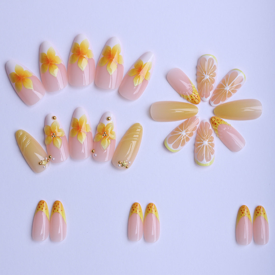 Artificial nails with playful fruit design Stornfield