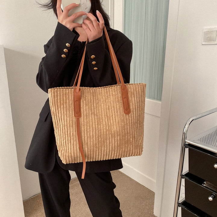 Textured Velour Tote Bag