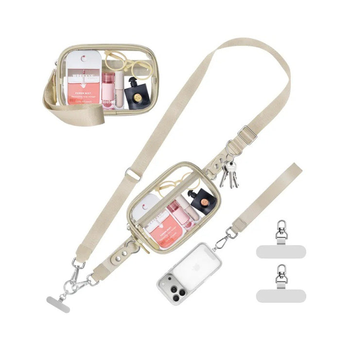 Compact shoulder bag with transparent card pocket Stornfield