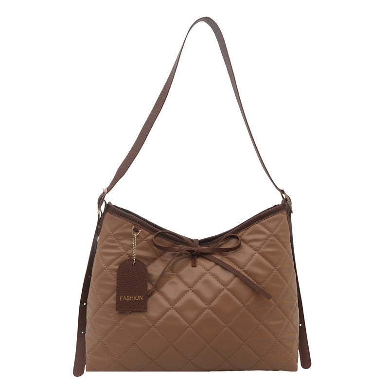 Quilted Leather Hobo Bag