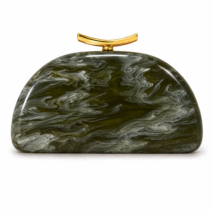 Marbled Acrylic Evening Clutch
