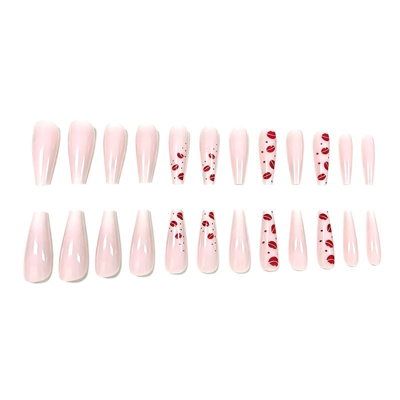 Artistic Kiss Pattern Nail Enhancements Stornfield