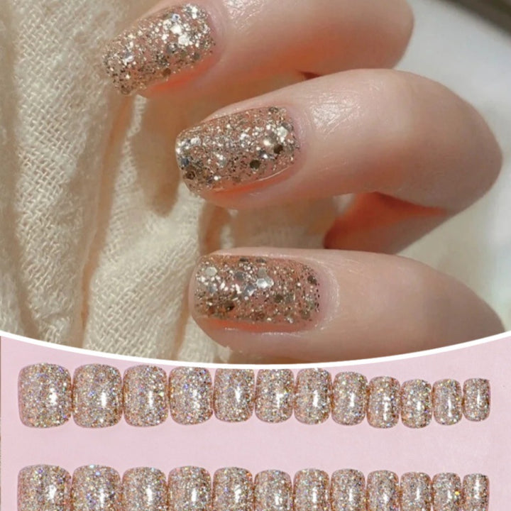 DIY Glitter Effect Press-On Nail Set Stornfield