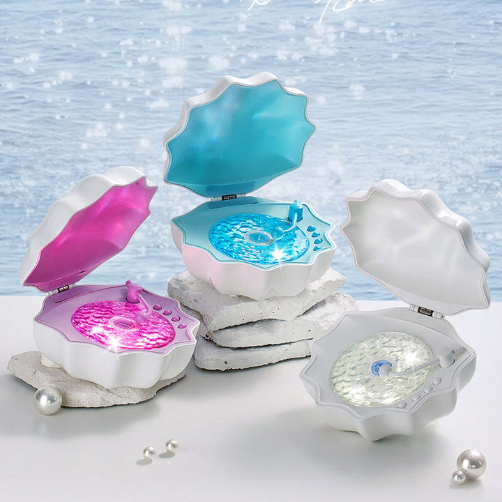 Stornfield | Seashell Lamp Retro Platinum Bluetooth LED Nightlight - Perfect Gift for Kids and Girls