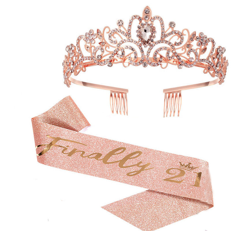 Women's Sparkling Crown with Radiant Rhinestone Embellishment Stornfield