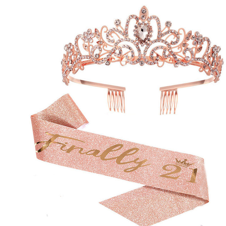 Women's Sparkling Crown with Radiant Rhinestone Embellishment Stornfield