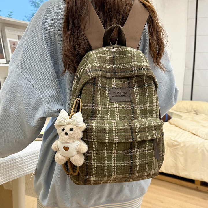 Cozy Plaid Backpack Stornfield