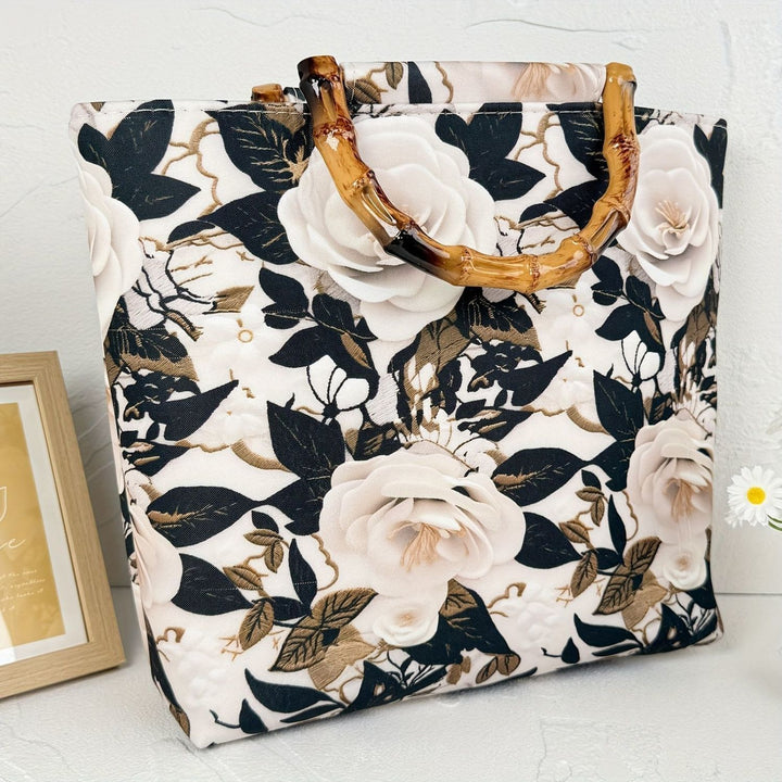 Beach bag with bamboo handles Stornfield