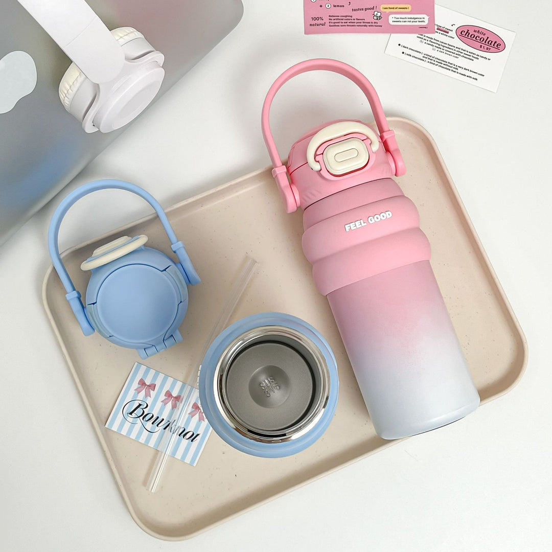 Women's Insulated Water Bottle with Ergonomic Carry Handle and Patented Leak Protection Stornfield