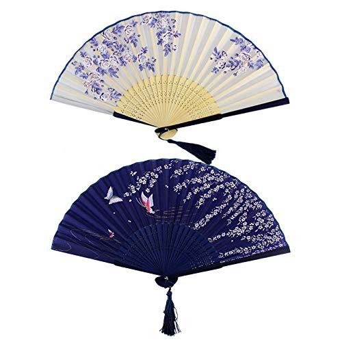 Women Elegant handcrafted fan with floral motifs Stornfield