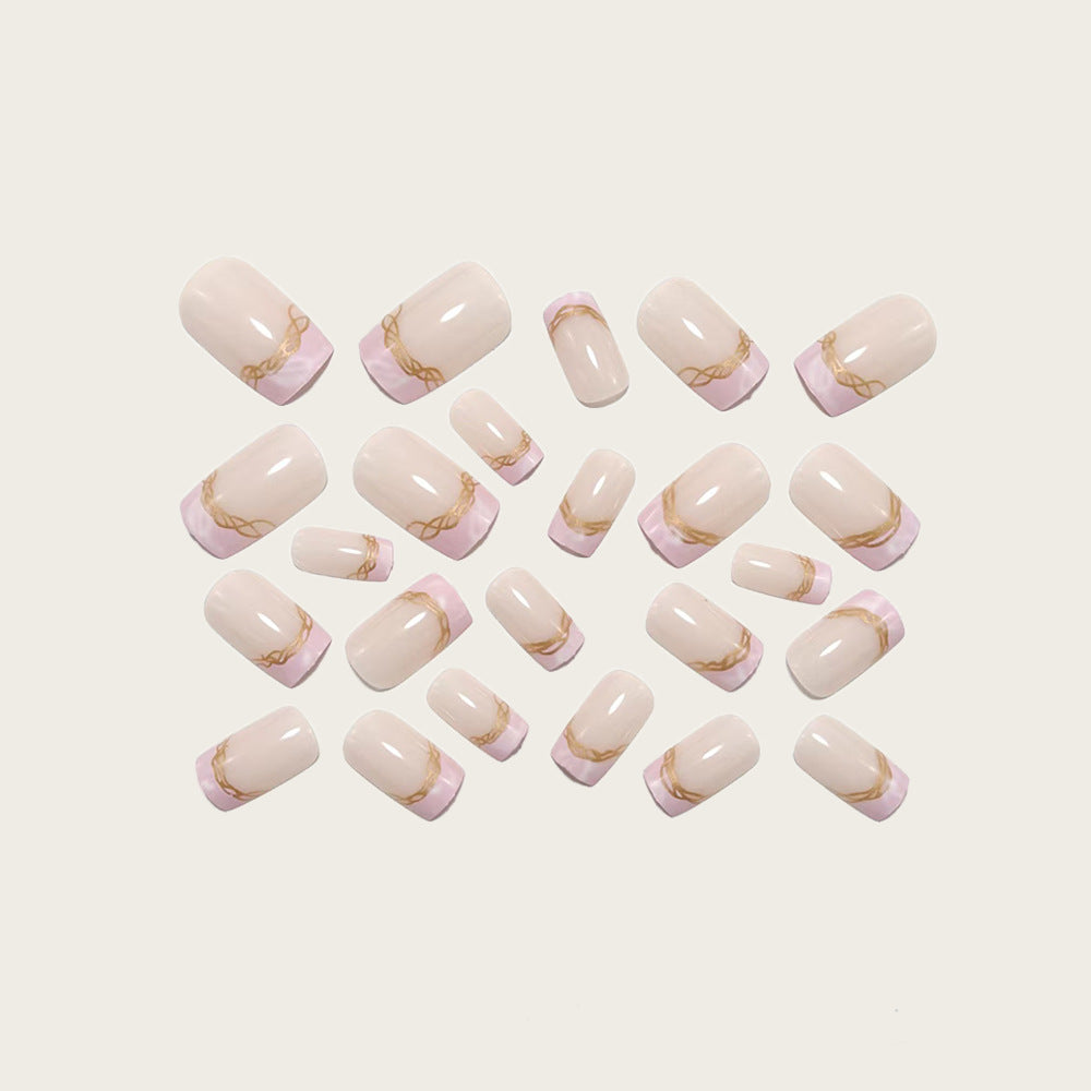 Elegant artificial nails with gold accents Stornfield