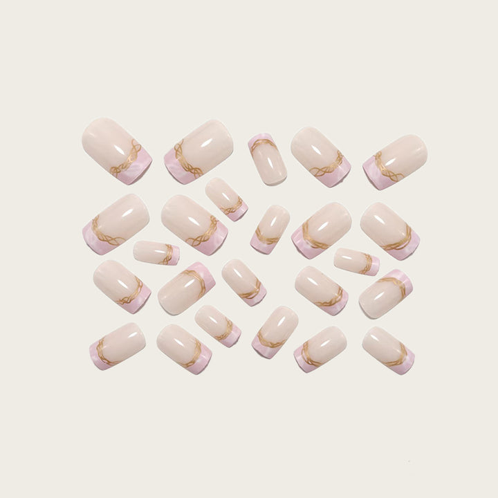 Elegant artificial nails with gold accents Stornfield