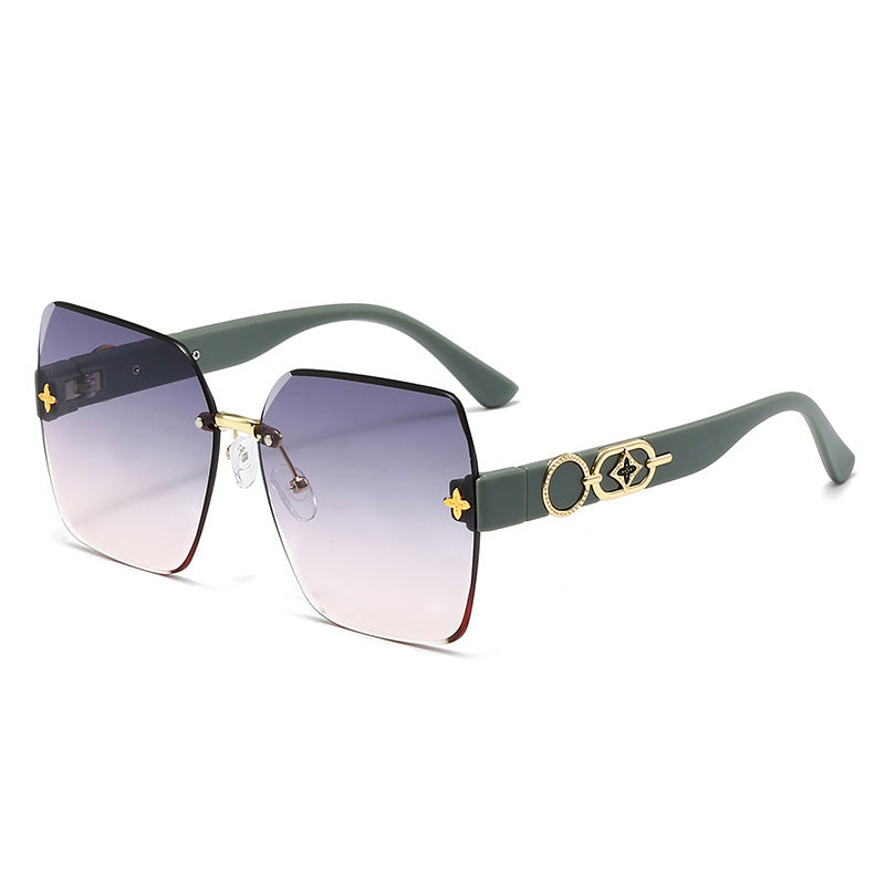 Oversized Geometric Shield Sunglasses