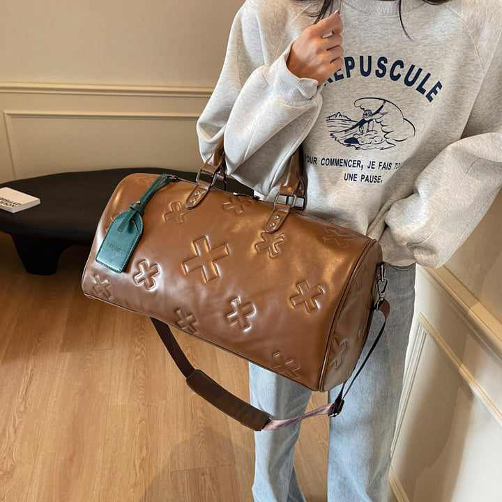 Premium Leather Travel Duffle Bag Stornfield