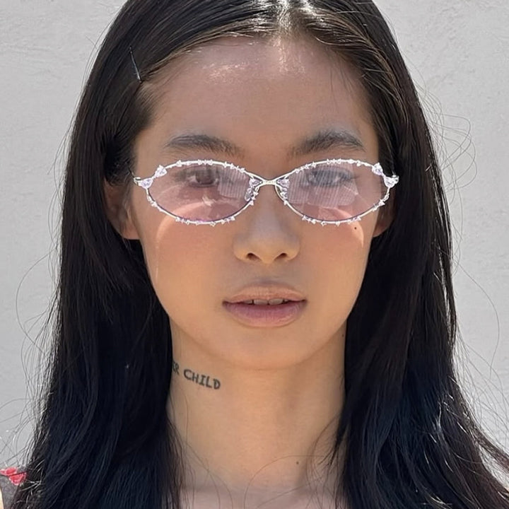 Women's exclusive sunglasses with sparkling rhinestone embellishment and elegant metal frame Stornfield