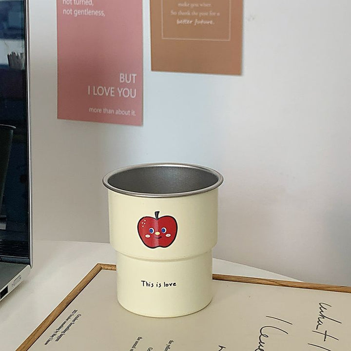 Multifunctional ceramic mug with cheerful apple design Stornfield