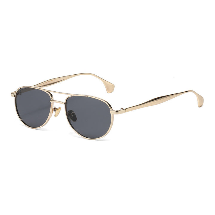 Ladies fashionable pilot sunglasses with elegant gold frame Stornfield