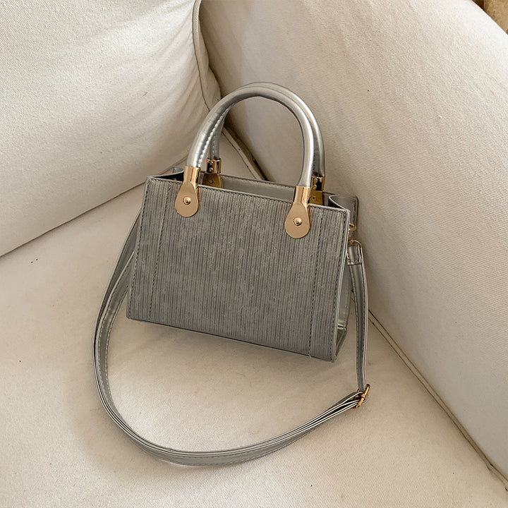 Elegant Textured Handheld Shoulder Bag