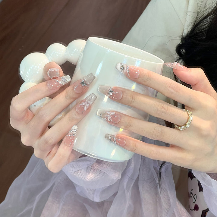 Elegant Decorative Press-On Nail Set Stornfield