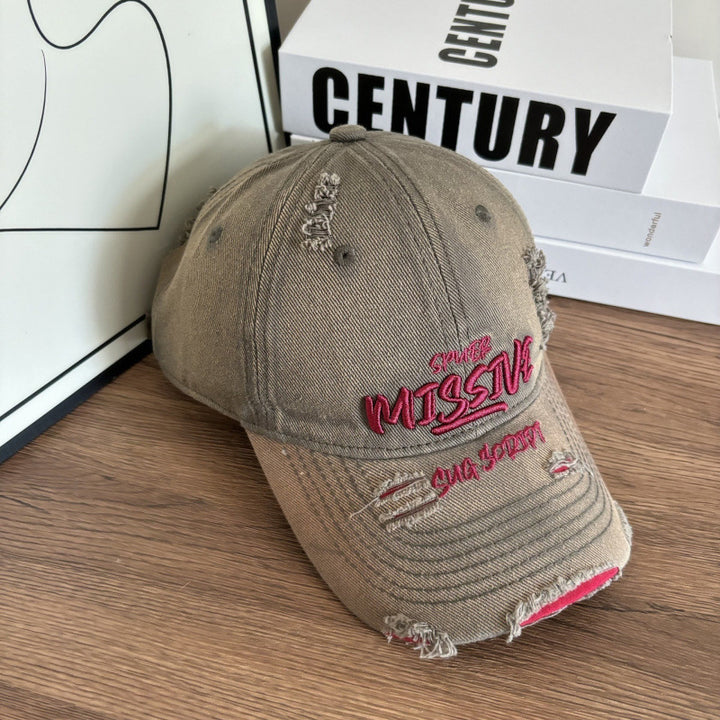 Women's Distressed Denim Adjustable Baseball Cap Stornfield