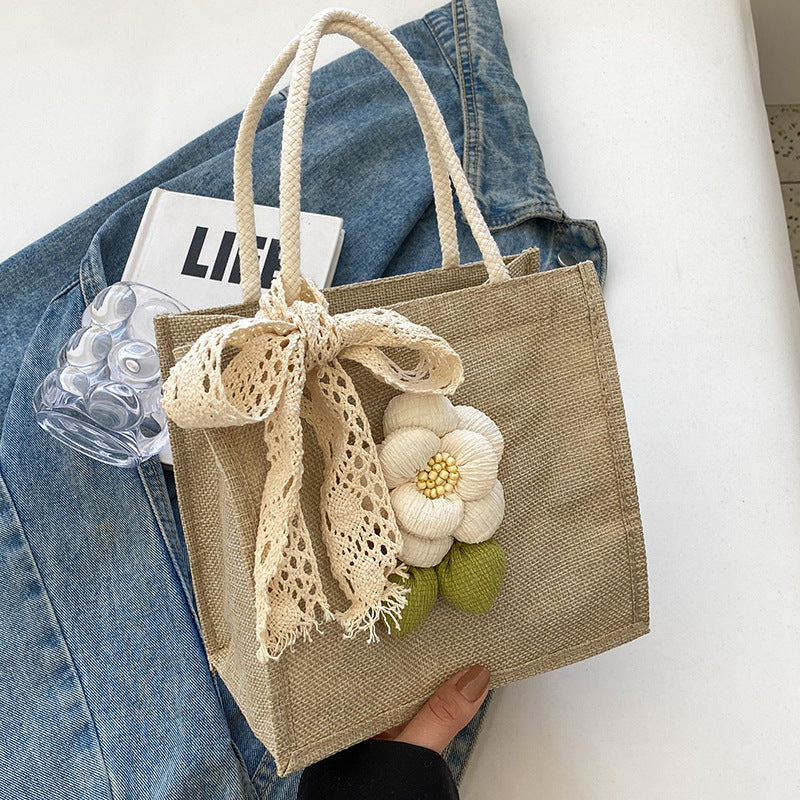 Floral Embellished Tote