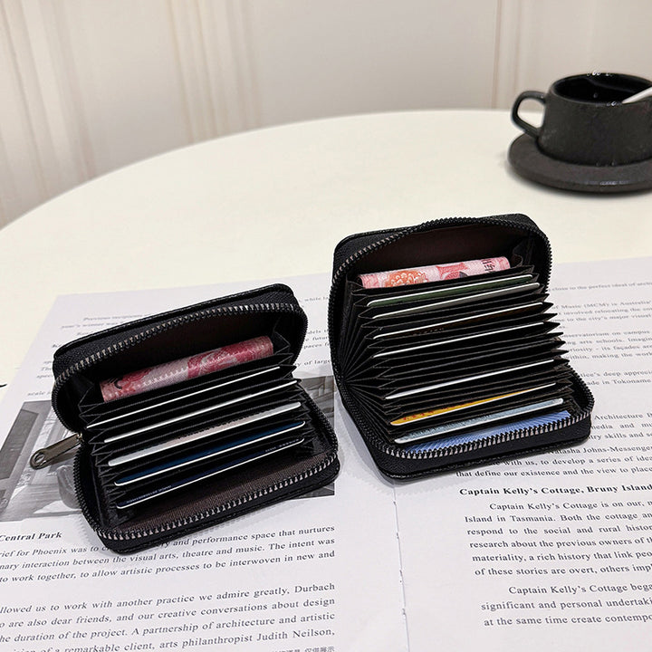 Compact Textured Zip Wallet