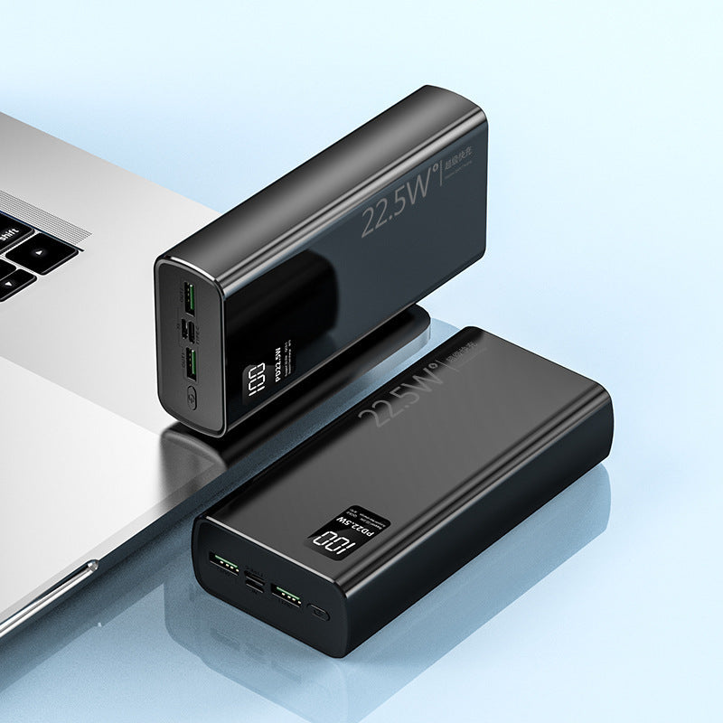 Portable Multi-Slot Power Bank with Digital Charging Status Indicator Stornfield