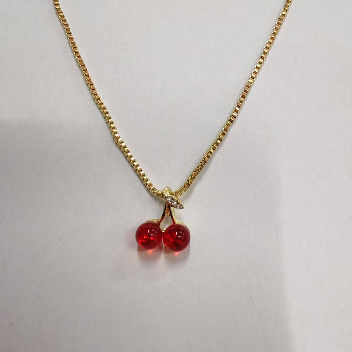 Elegantly Charming Cherry Pendant Necklace Stornfield