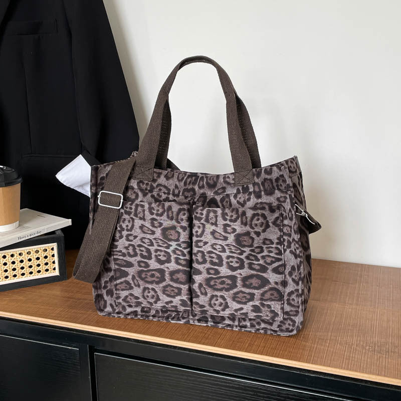 WoChic Leopard Print Utility Tote Bag Stornfield