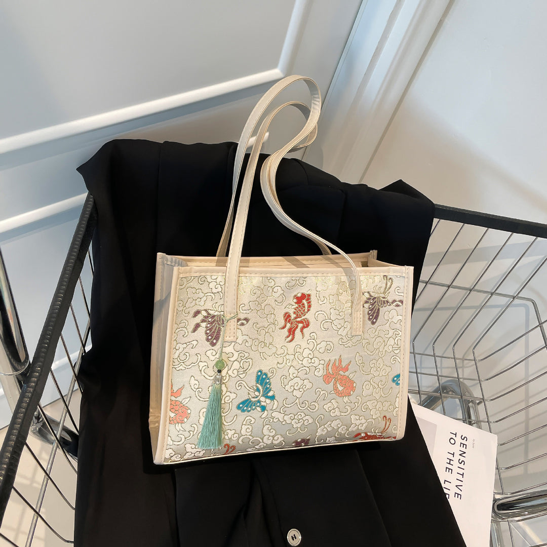 Embroidered Butterfly Pattern Handbag Stornfield