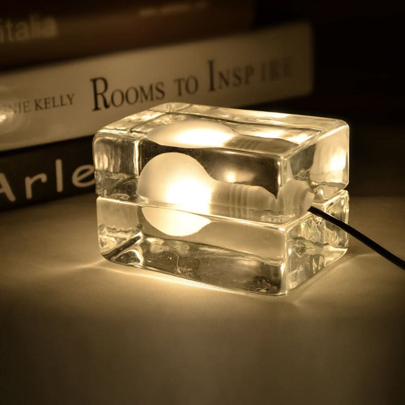 Stornfield | Glass Block Table Lamp with G9 Socket