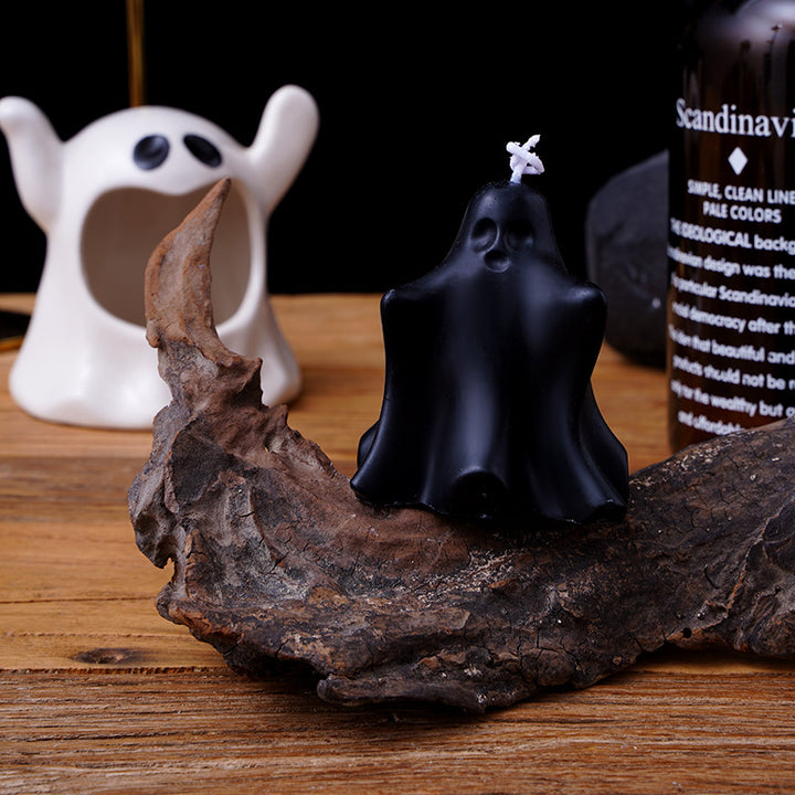 Mini Ghost Sculptural Soy Wax Candle with Cotton Wick