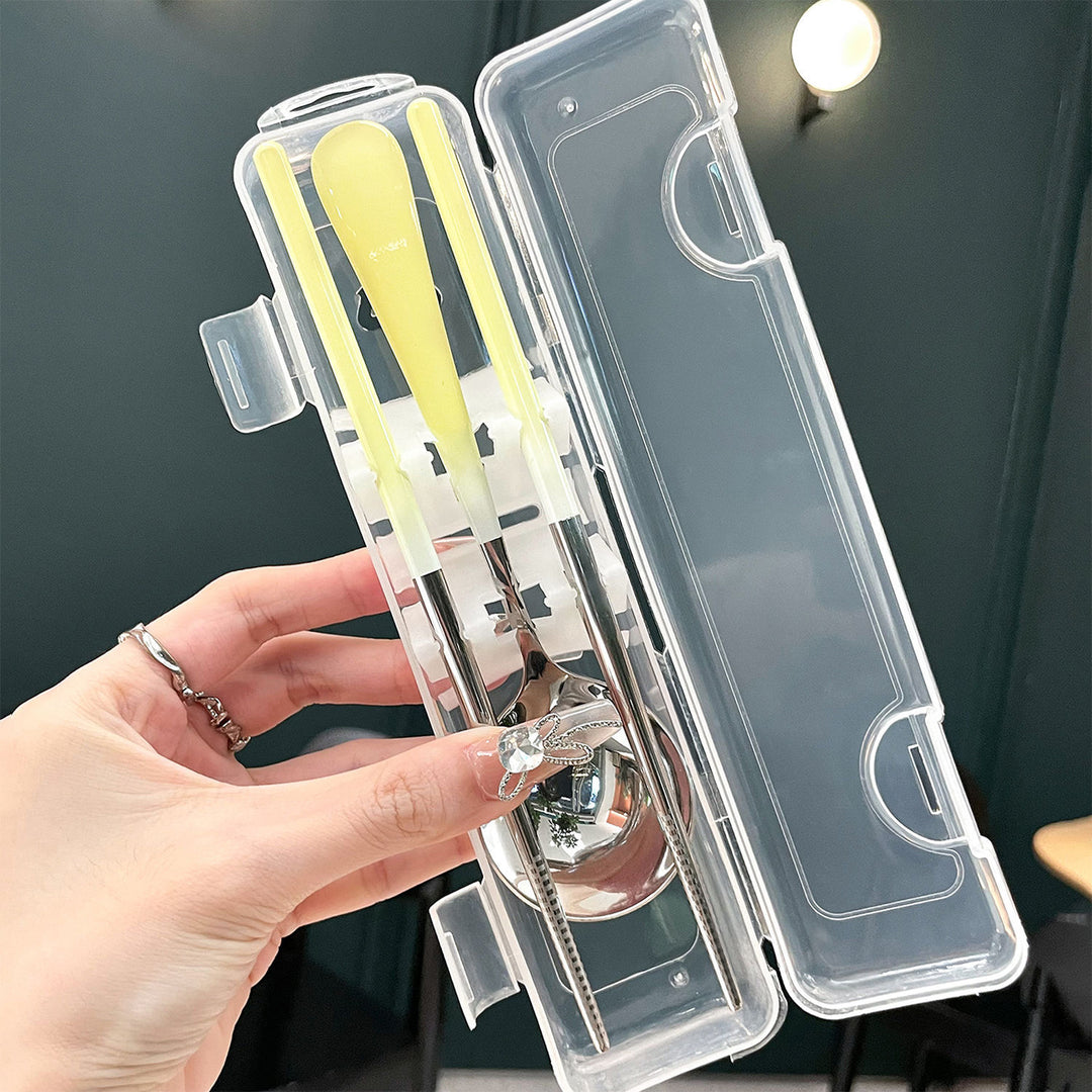 Portable cutlery set in hygienic storage box Stornfield