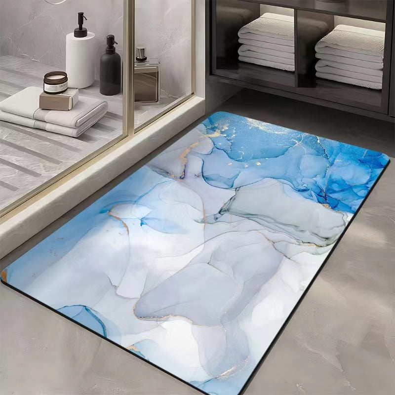 Luxurious Abstract Marble Bath Mat
