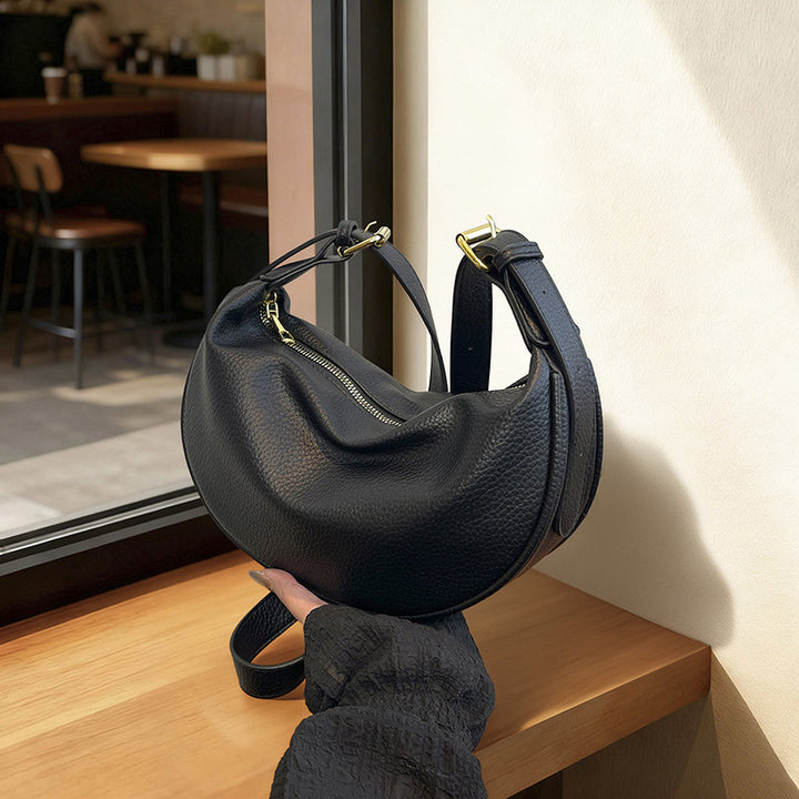 Textured Leather Sling Bag