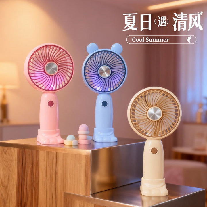 Women's Portable Hand Fan with Cute Rabbit Design Stornfield