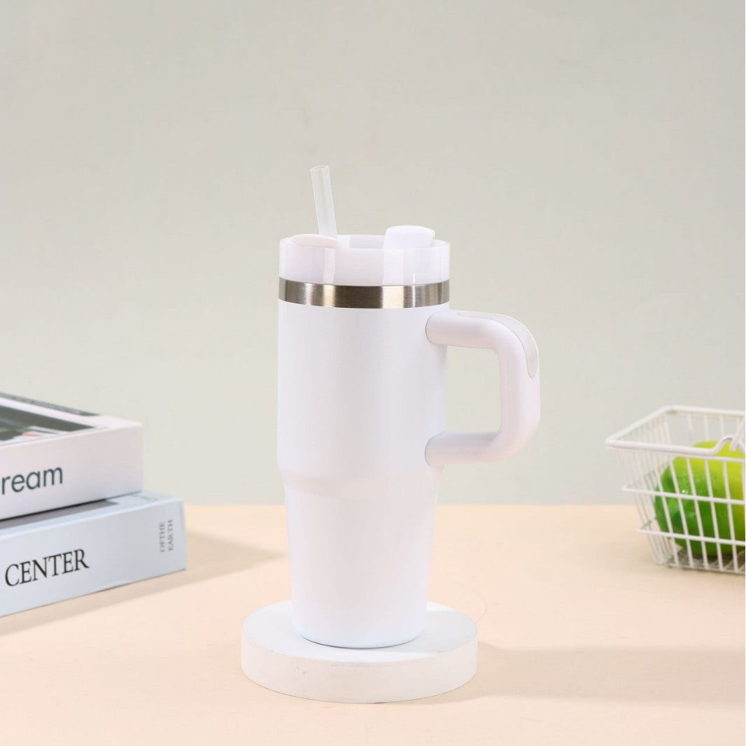 Unisex noble insulated cup with practical straw Stornfield