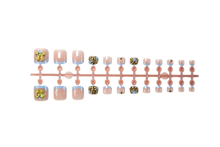 Art nail set with glamorous flower and glitter decorations Stornfield